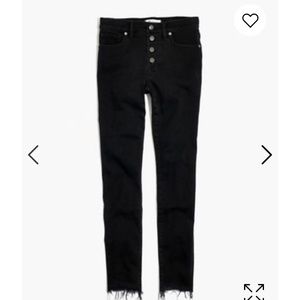 Madewell 9” High Rise Skinny Jeans Black 27-28 P